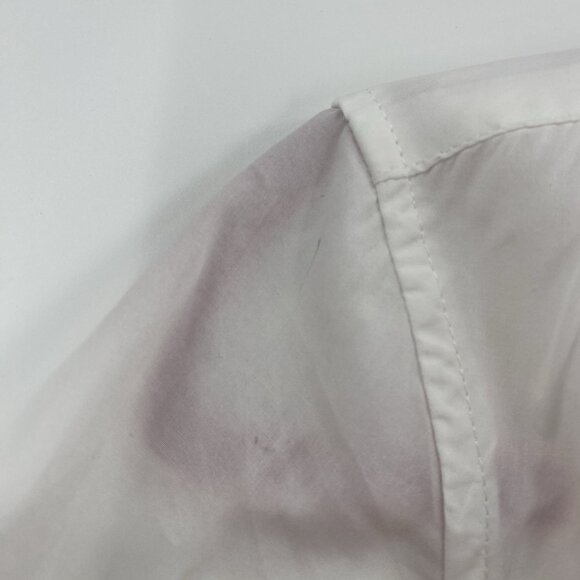 Trovata Birds of Paradis XS White Valentina Poplin V-Neck Top Ruffle Collar - Picture 9 of 16